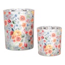 Waxinelichthouder (2) Ø 7x8 / 10x13 cm