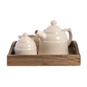 Dienblad met servies 27x22x16 cm
