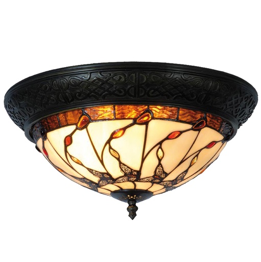 Plafondlamp Tiffany Ø 38x19 cm E14/max 2x40W