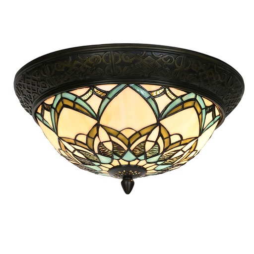 Plafondlamp Tiffany Ø 37x19 cm E14/max 2x40W