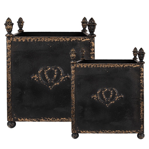 Bloempot (2) 42x42x51 / 32x32x41 cm