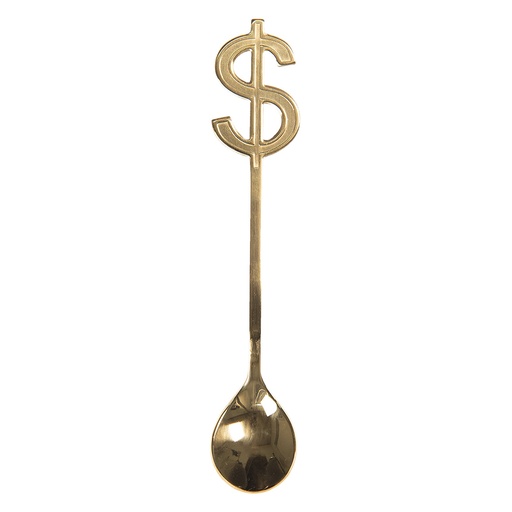 Lepel dollar teken 3x15 cm