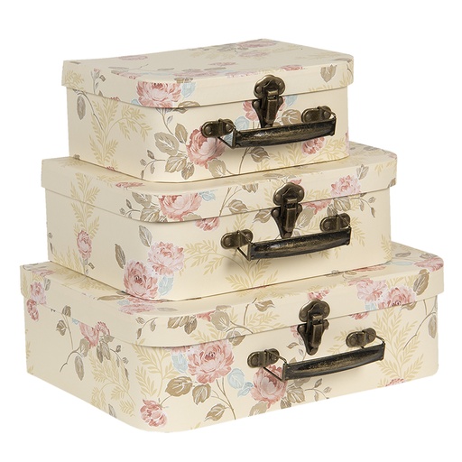 Decoratie koffer (3) 30x21x9/25x18x9/20x16x8 cm
