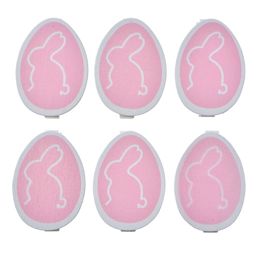 Knijper met ei (set van 6) 3x1x5 cm