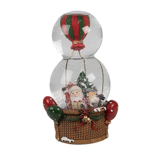 Sneeuwbol met muziek kerstman 12x10x21 cm
