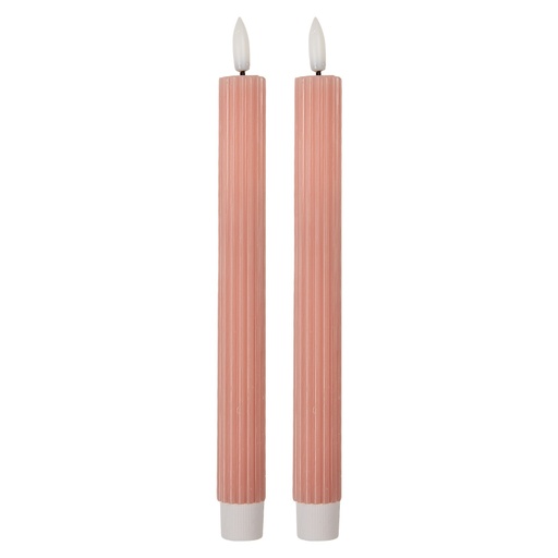 Kaars met LED set van 2 Ø 2x25 cm / 2xAAA