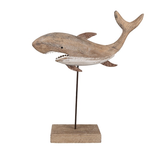 Decoratie walvis 34x8x39 cm