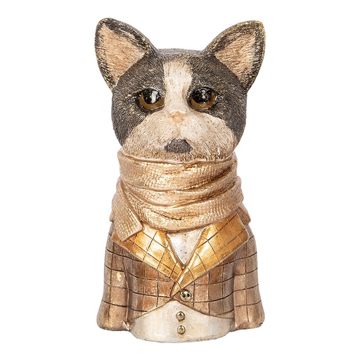 Decoratie buste kat 14x12x23 cm