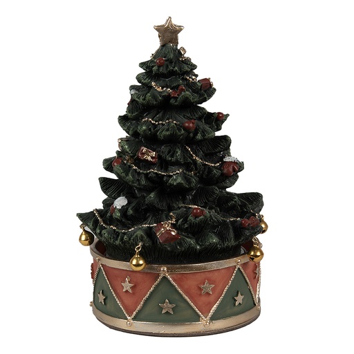 Muziekdoos kerstboom Ø 12x18 cm