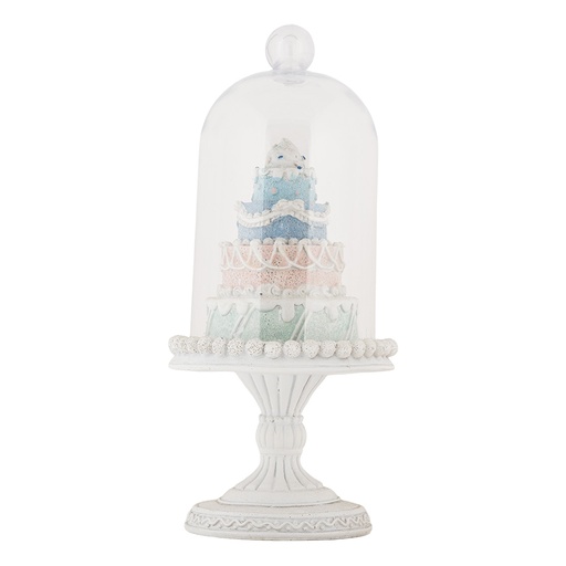 Stolp met decoratie Ø 13x27 cm