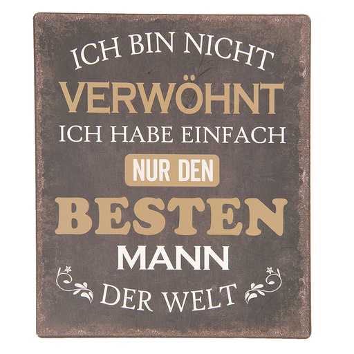 Tekstbord 13x1x15 cm