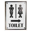 Tekstbord Toilet 26x1x35 cm