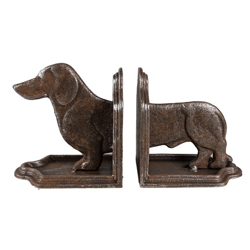 Boekensteun (2) hond 23x8x13 cm