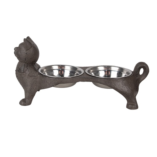 Dieren voerbak 39x15x19 cm / 2x225 ml