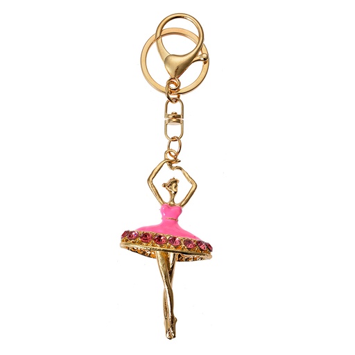 Sleutelhanger 4x2x8 cm goudkleurig
