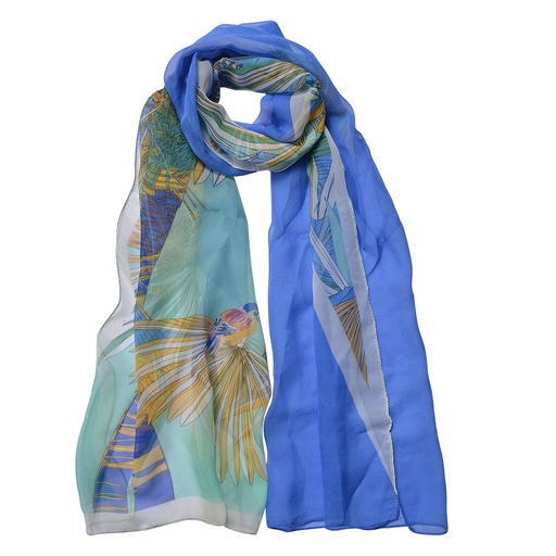Sjaal 50x160 cm blauw