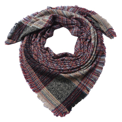 Sjaal 130x130 cm rood