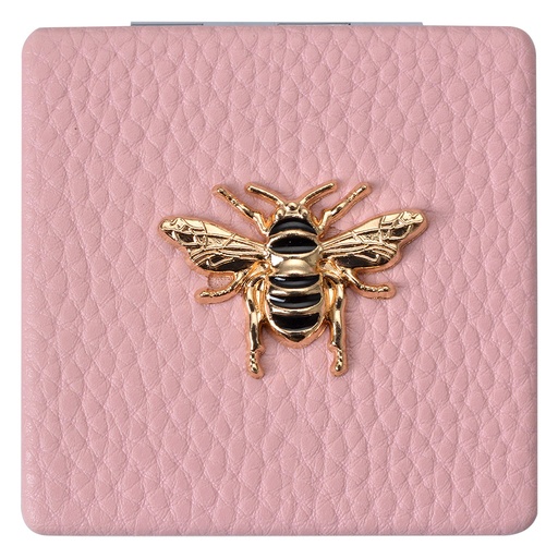 Handspiegel 6x6 cm roze